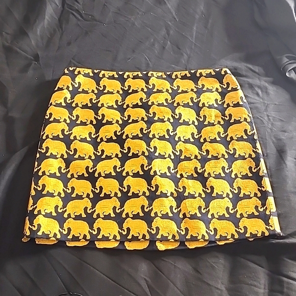 J. Crew Skirts Jcrew Gold Elephant Mini Skirt Poshmark